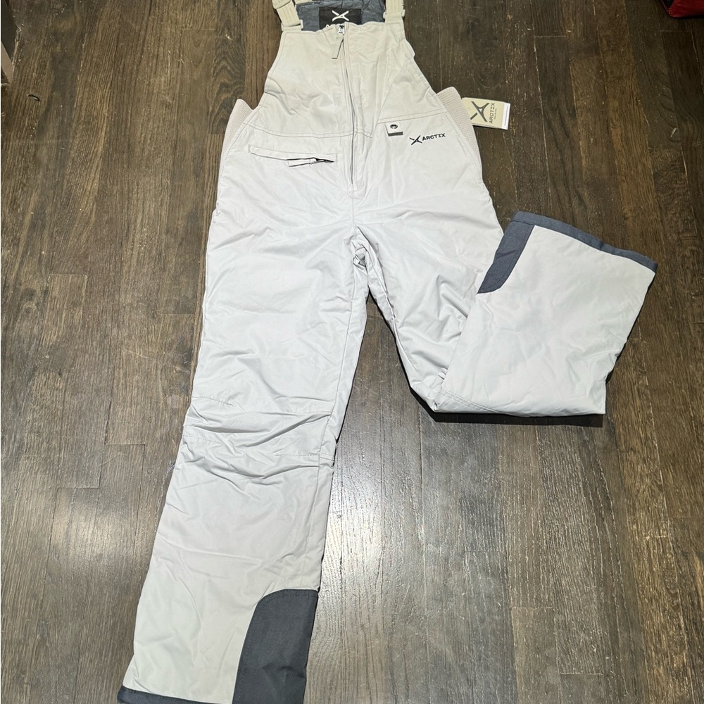 Arctix Kids Snow Bib - Gray and White